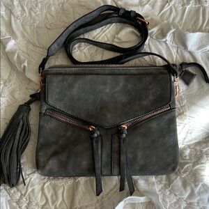 Charcoal and rosegold Crossbody Bag